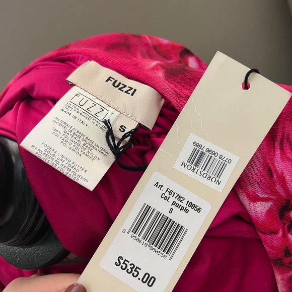 NEW WITH TAGS - FUZZI Floral Mesh Bodycon Dress - Picture 3 of 3